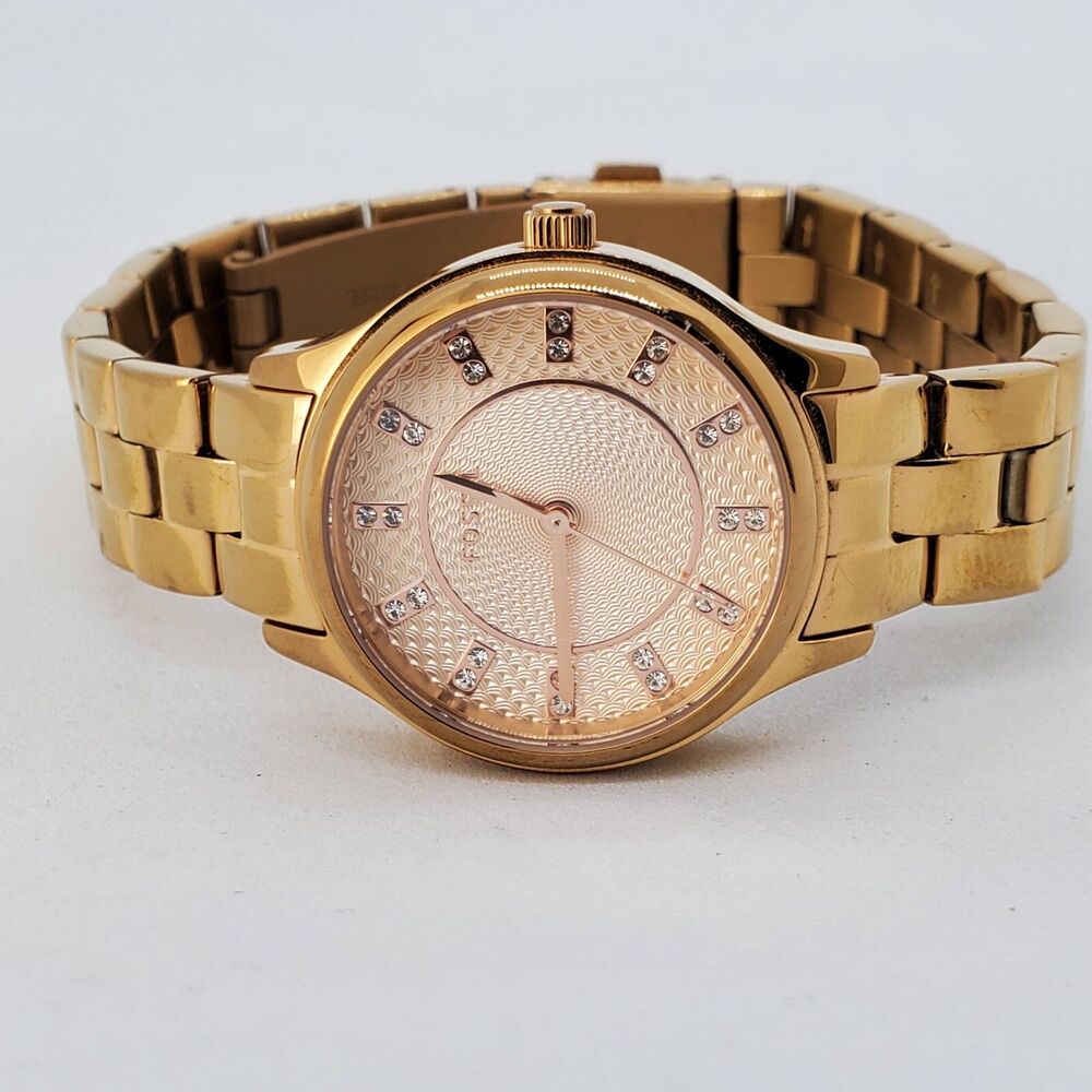 Fossil Women's Watch‎ 30MM Rose Gold Dial Rose Gold Bracelet 6.5" New Battery